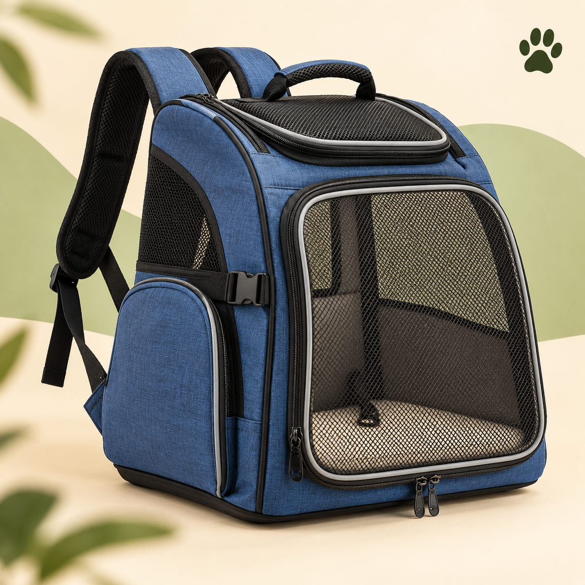 PAWRIQA AirGo Pet Carrier Backpack Blue