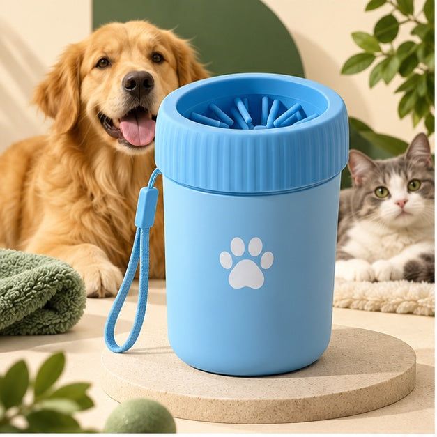 PAWRIQA PawClean Silicone Paw Washer Blue