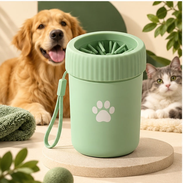 PAWRIQA PawClean Silicone Paw Washer Green