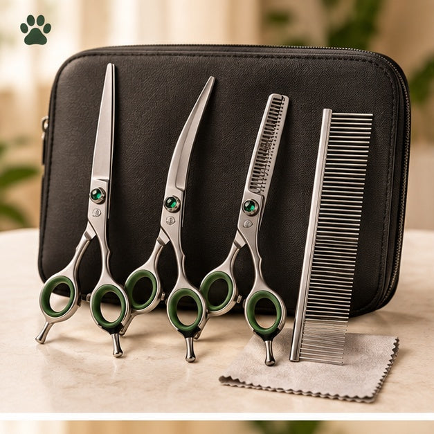 PAWRIQA Pro Pet Grooming Scissor Kit hero