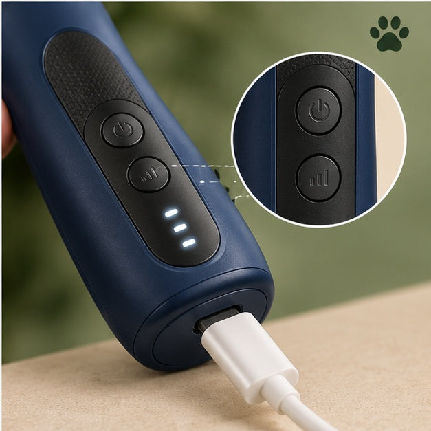 PAWRIQA QuietPaw Nail Grinder controls