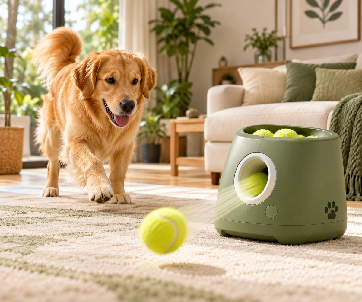 PAWRIQA Smart Fetch Launcher dog play