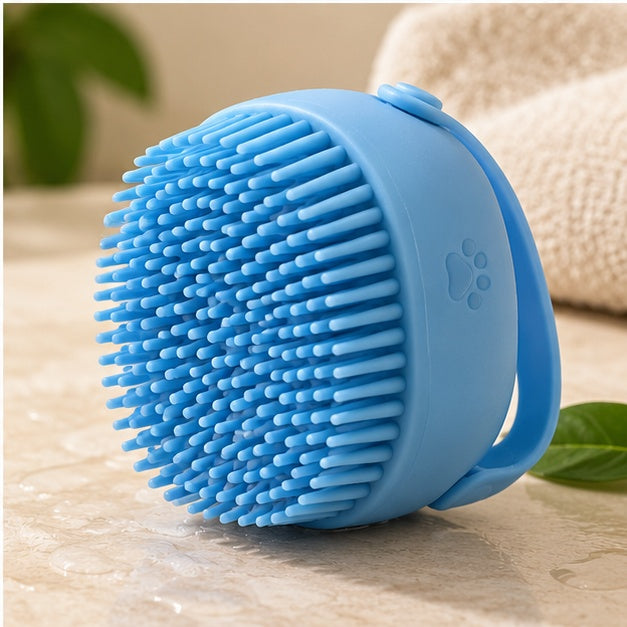 PAWRIQA SoftCare Pet Bath Brush bristle detail