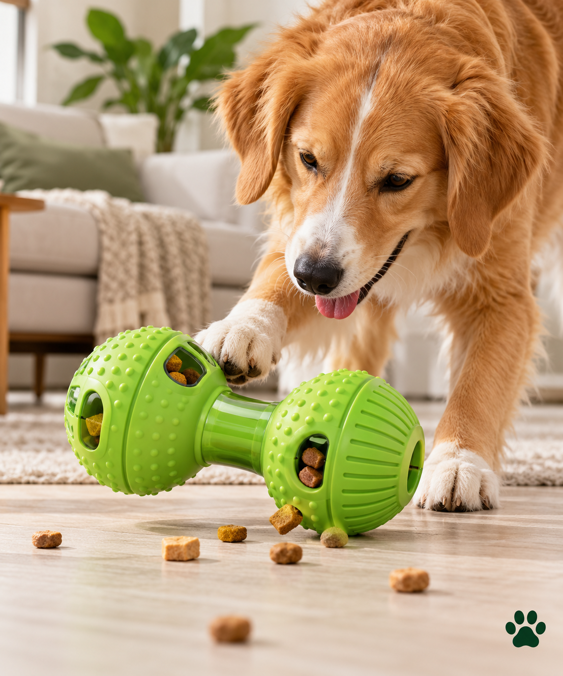 PAWRIQA Treat Puzzle Ball dog interaction