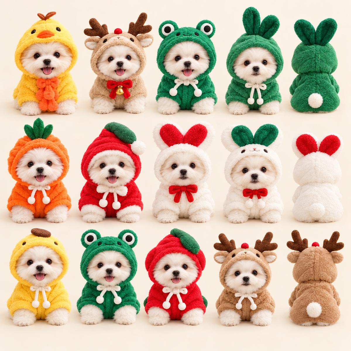 Catalog of plush character dog costume styles