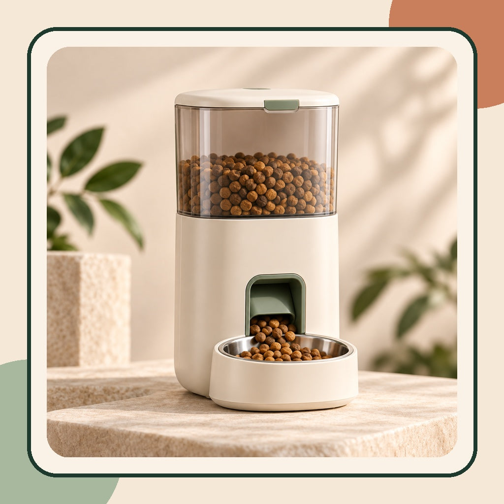 PAWRIQA Smart 3L automatic pet feeder brand-styled image