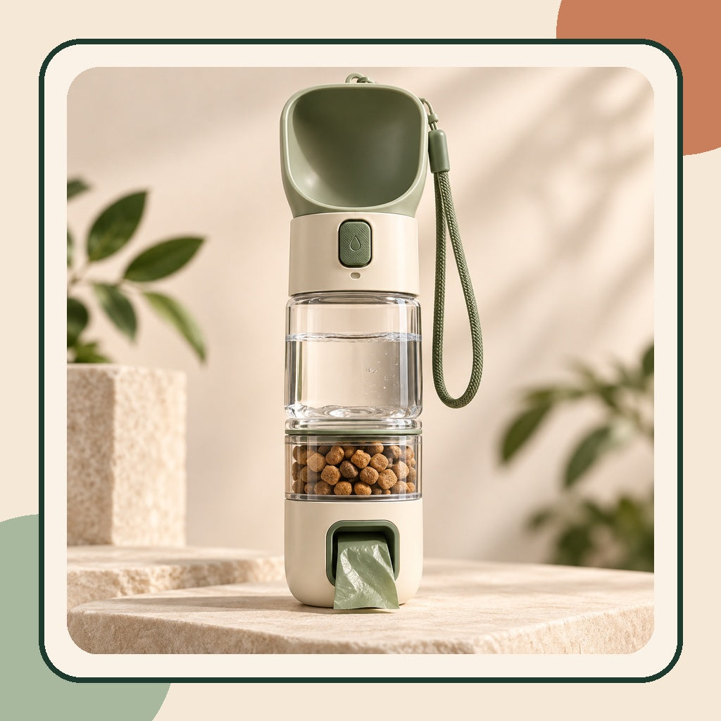 PAWRIQA 3-in-1 portable pet bottle brand-styled product image