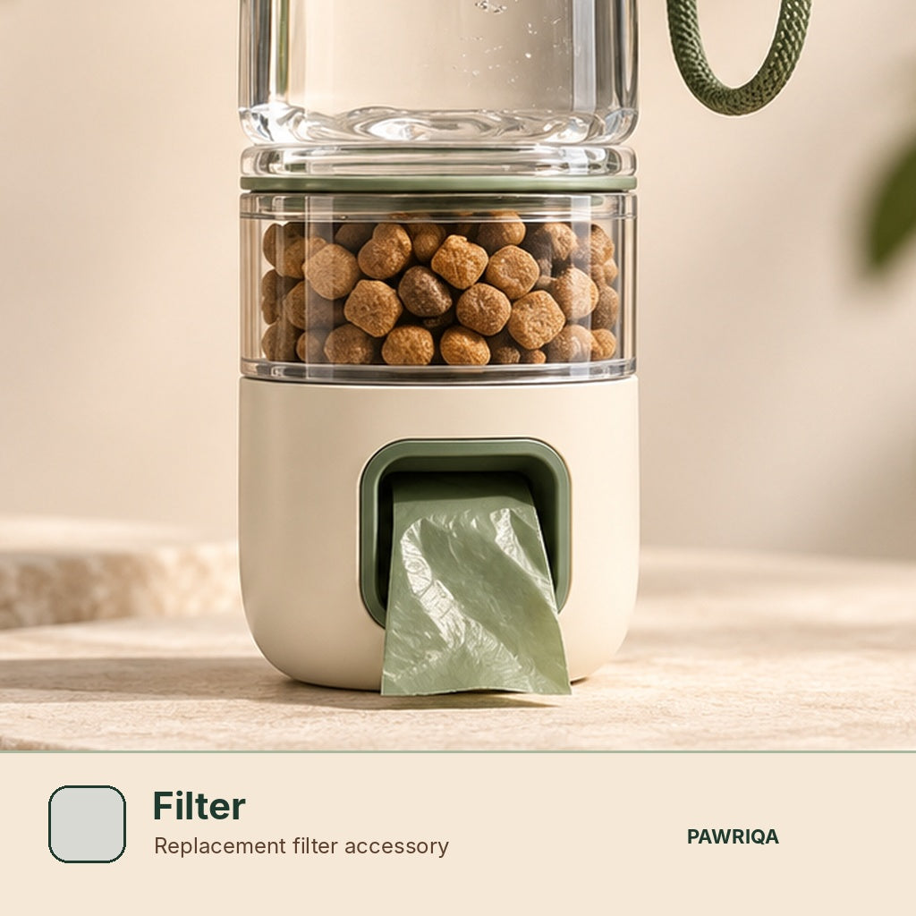 PAWRIQA portable pet bottle replacement filter variant