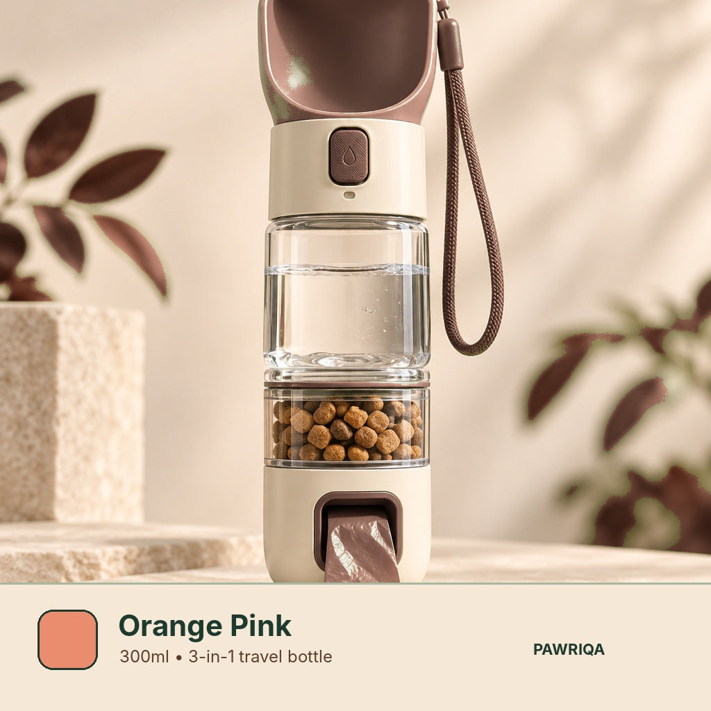 PAWRIQA portable pet bottle Orange Pink variant