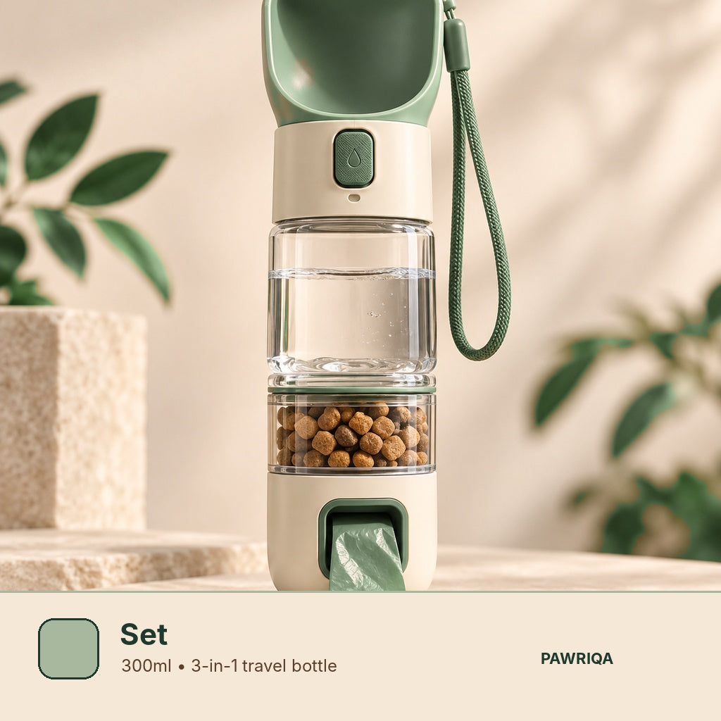 PAWRIQA portable pet bottle Set variant